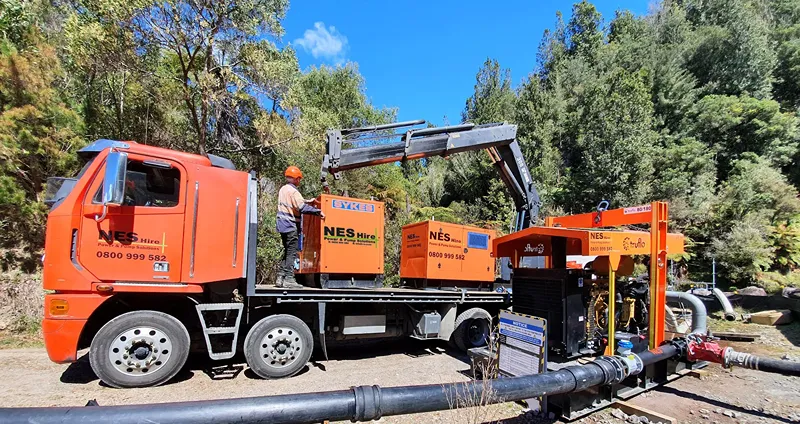 Generator being delivered on site